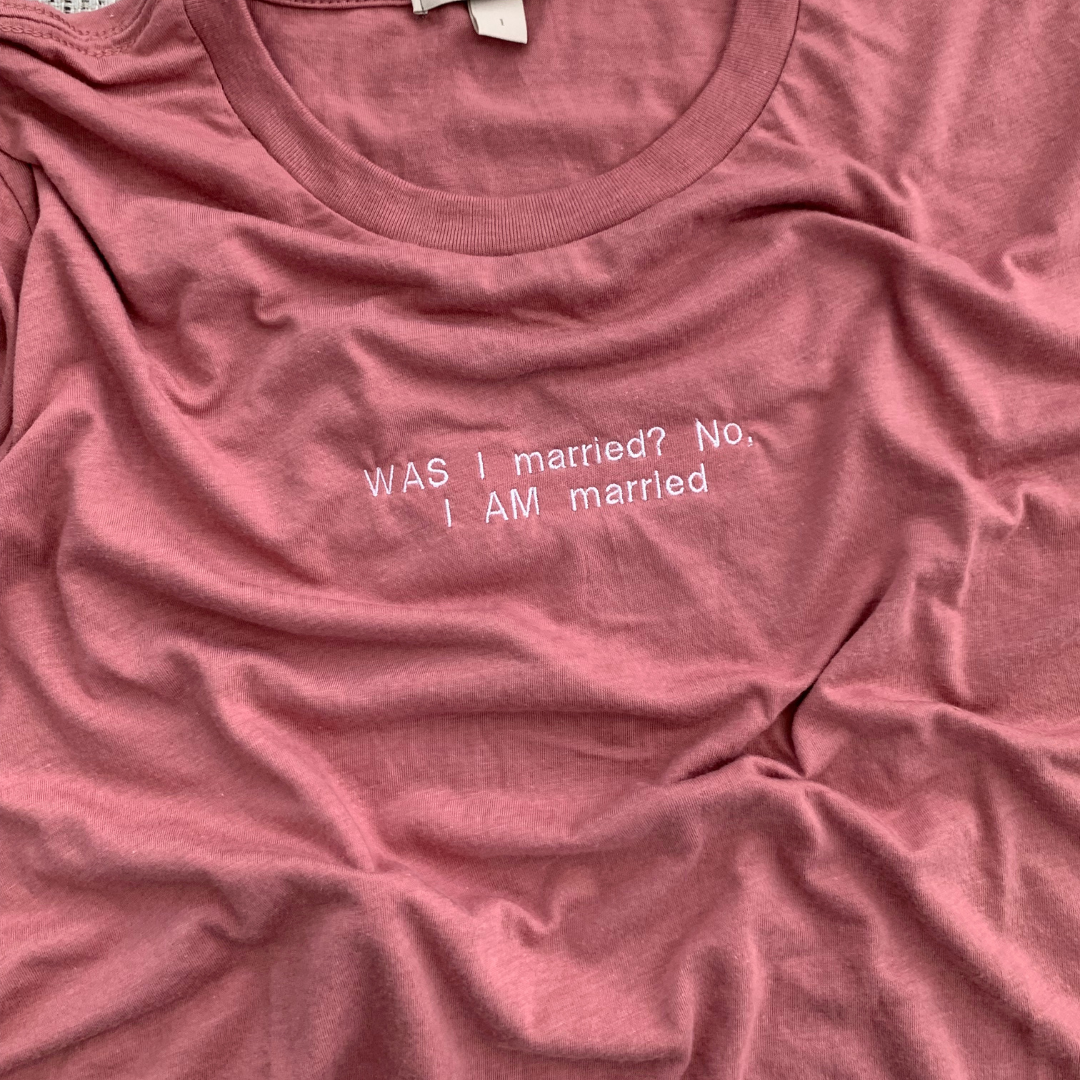 Embroidered Tshirt with Custom Quote