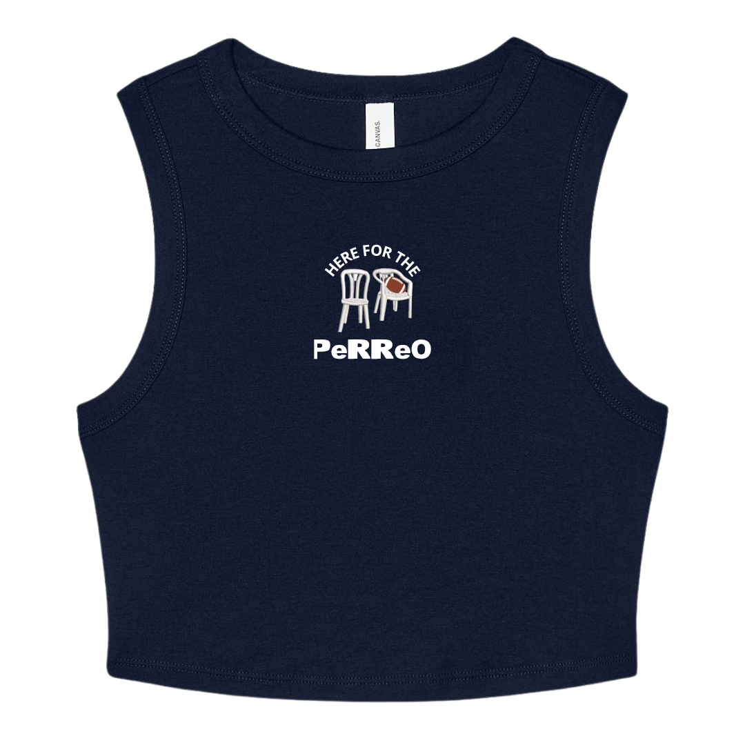 Here For The Perreo Cropped Racerback Tank