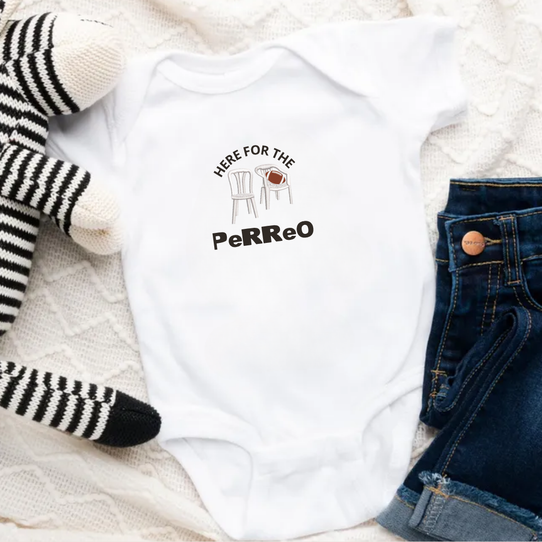 Here For The Perreo Baby Onesie