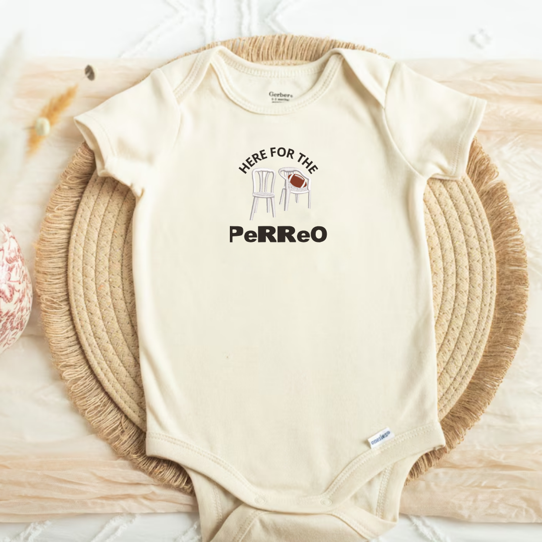 Here For The Perreo Baby Onesie