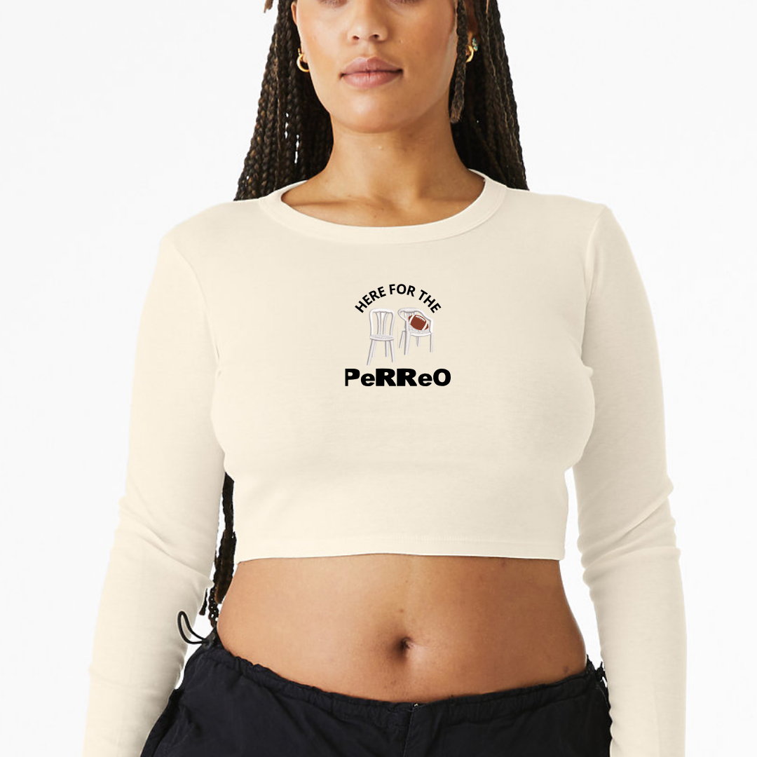 Here For The Perreo Cropped Long Sleeve