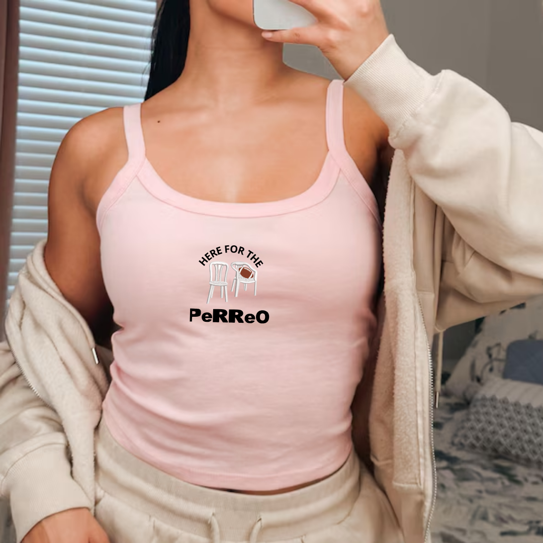 Here Fir The Perreo Cropped Tank