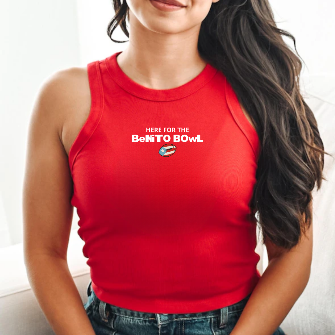 Benito Bowl Cropped Racerback Tank