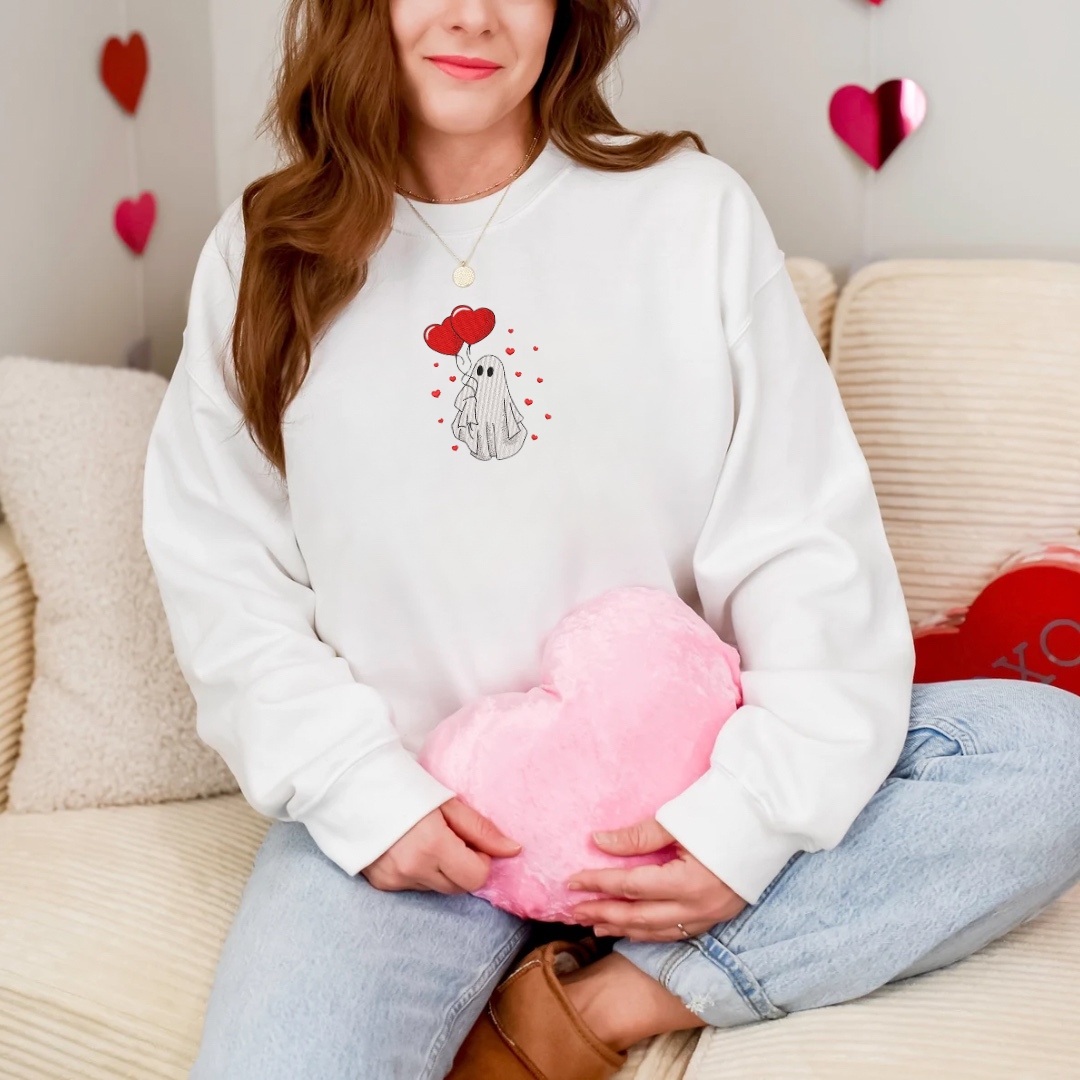 Love Balloon Ghost Crewneck