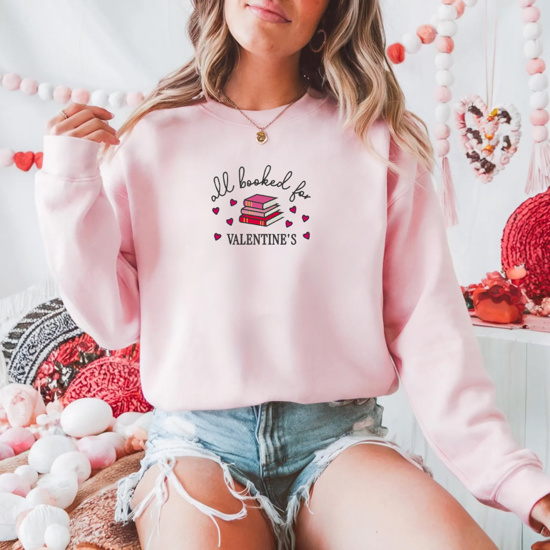 Booked Up For VDay Crewneck