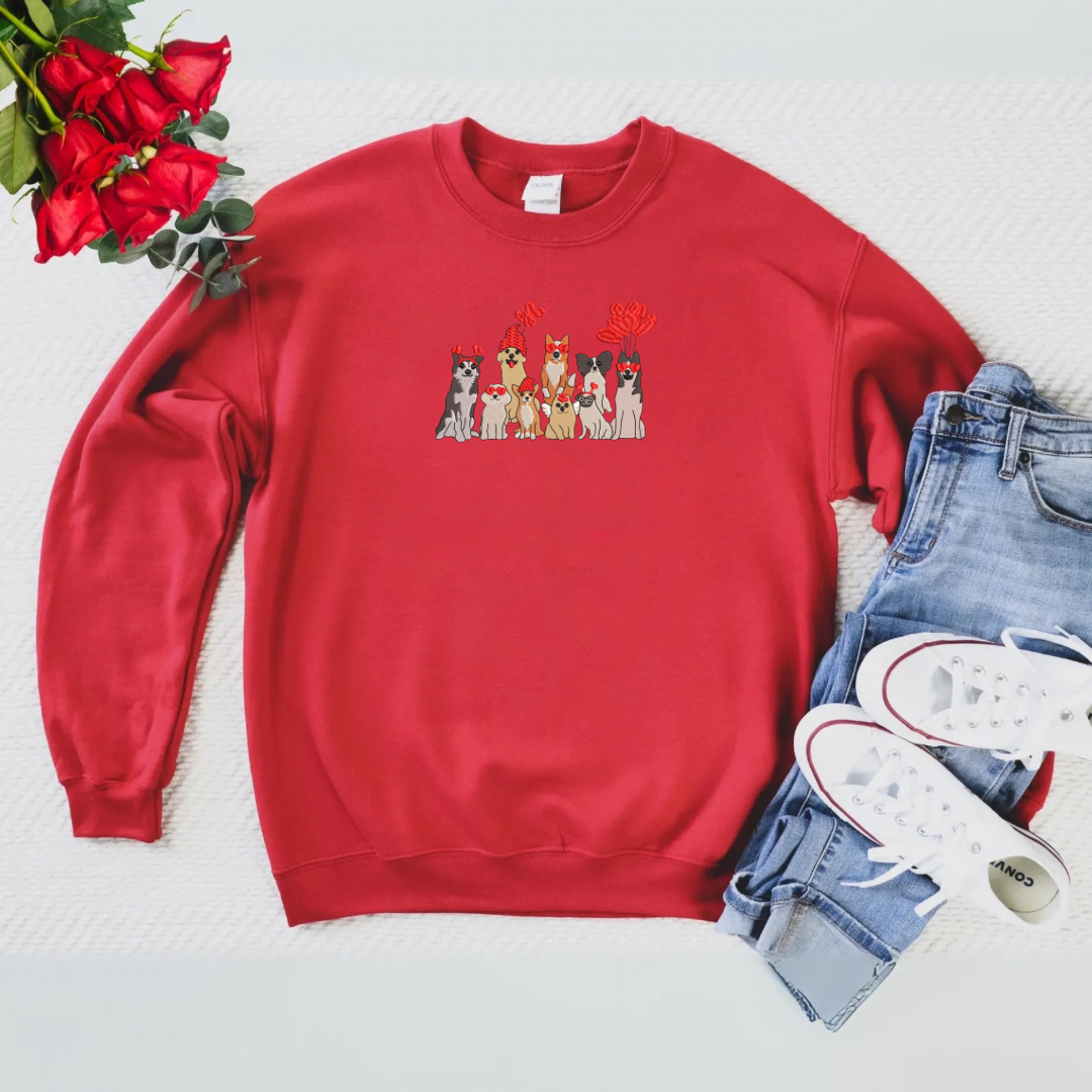 Valentine Pups Crewneck