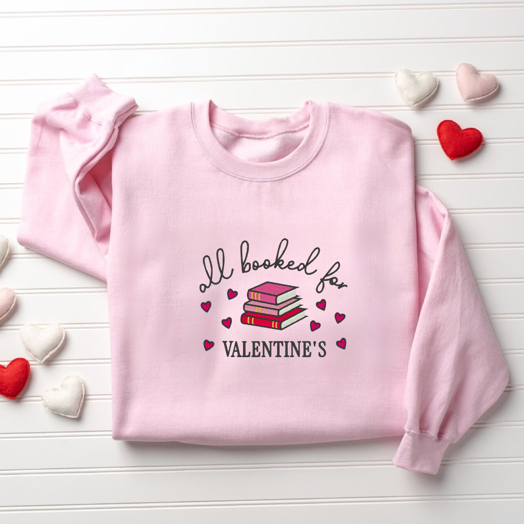 Booked Up For VDay Crewneck