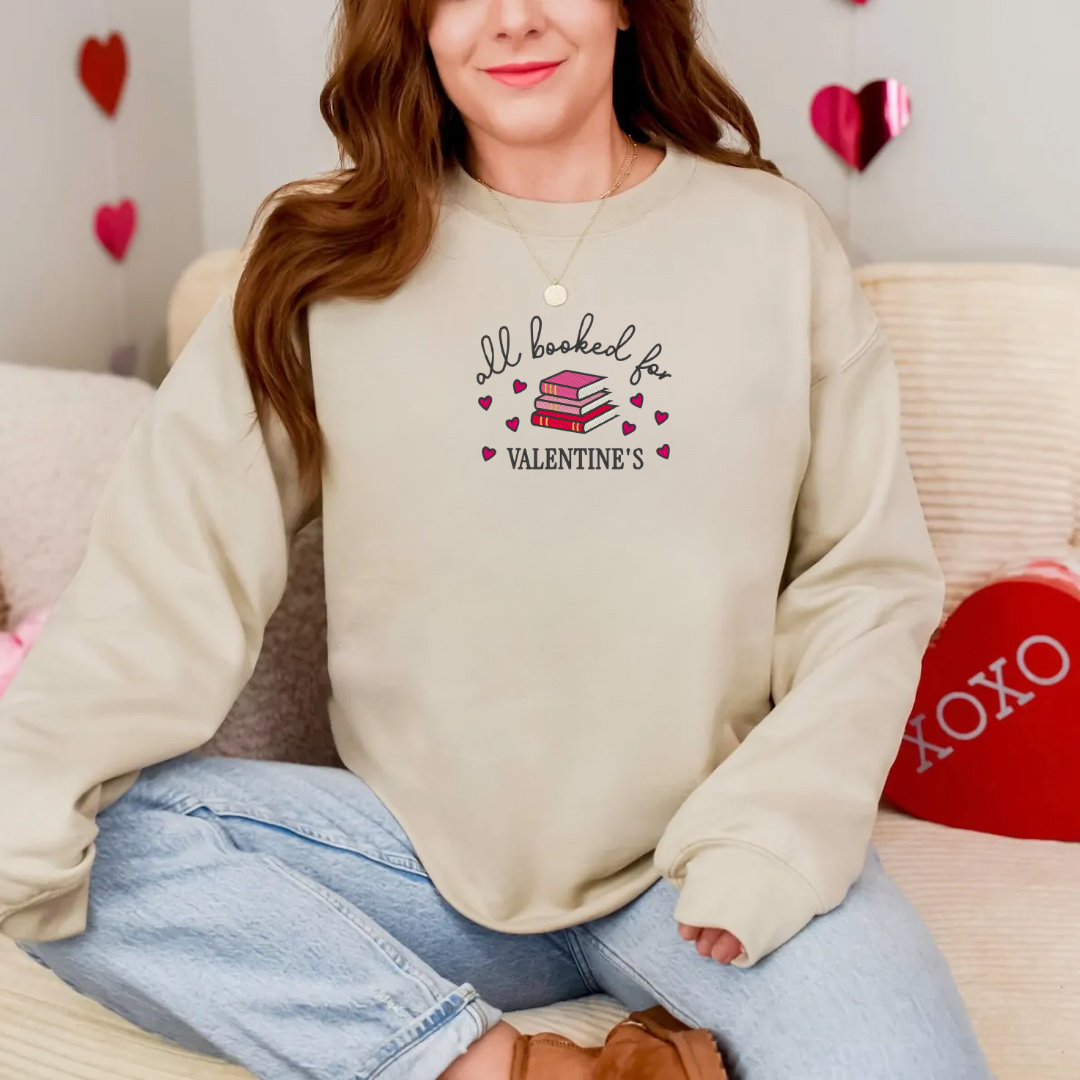 Booked Up For VDay Crewneck