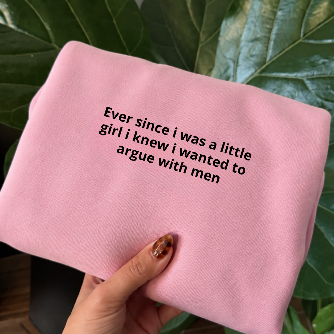 Since A Little Girl Embroidered Crewneck Sweatshirt