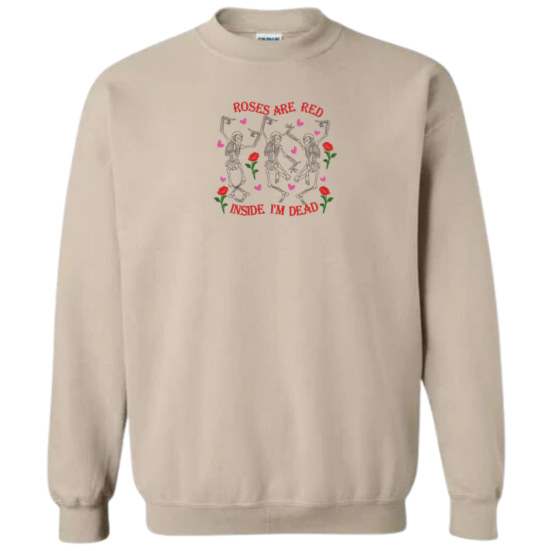Roses Are Red Skeleton Crewneck