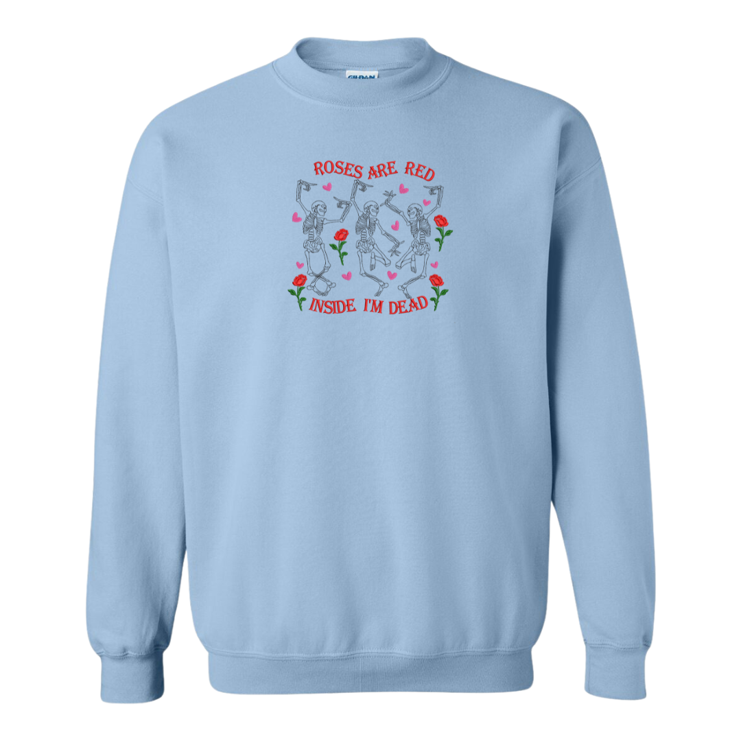 Roses Are Red Skeleton Crewneck