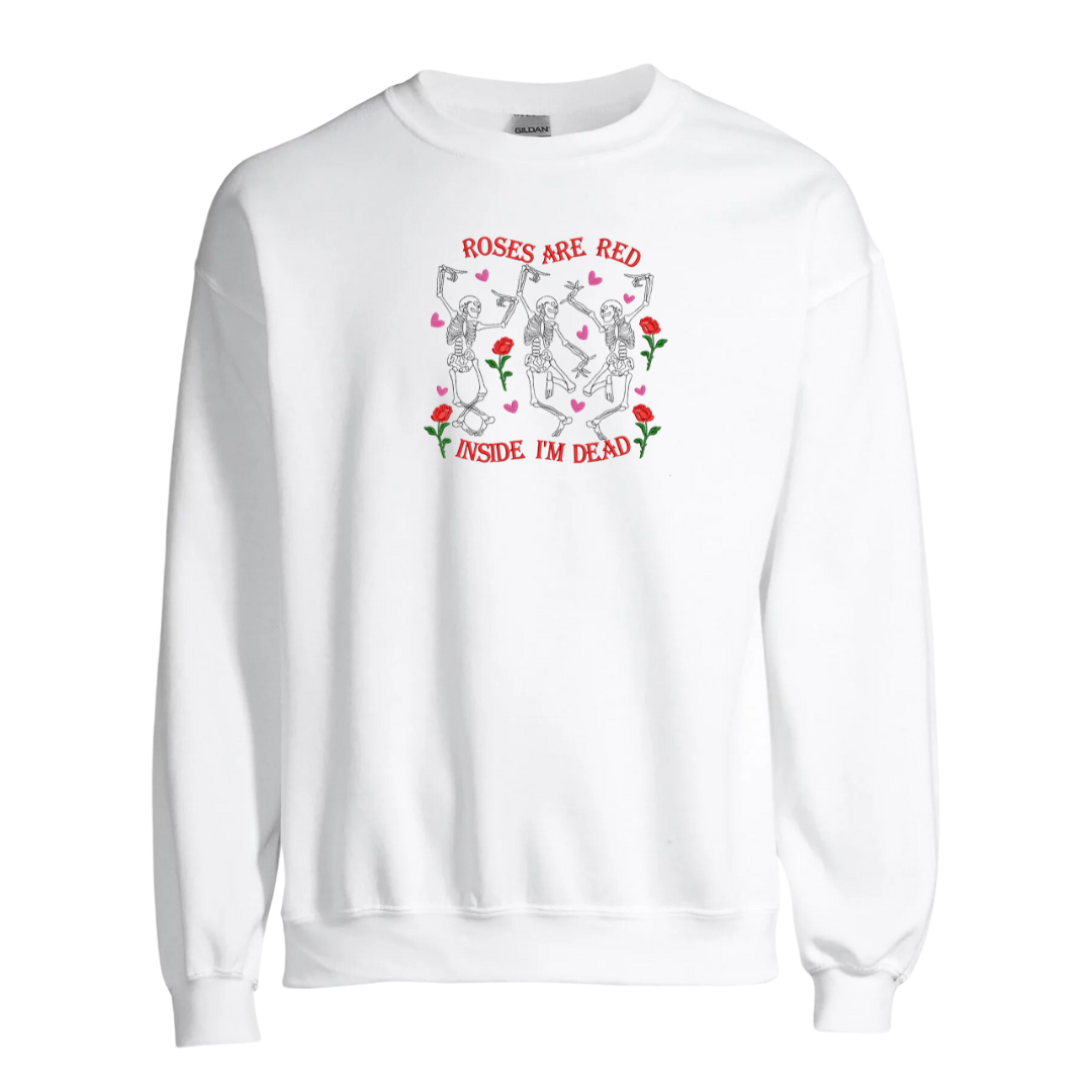 Roses Are Red Skeleton Crewneck