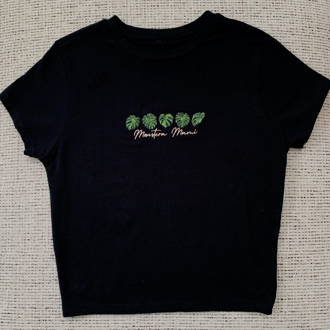 Monstera Mami Cropped Tee