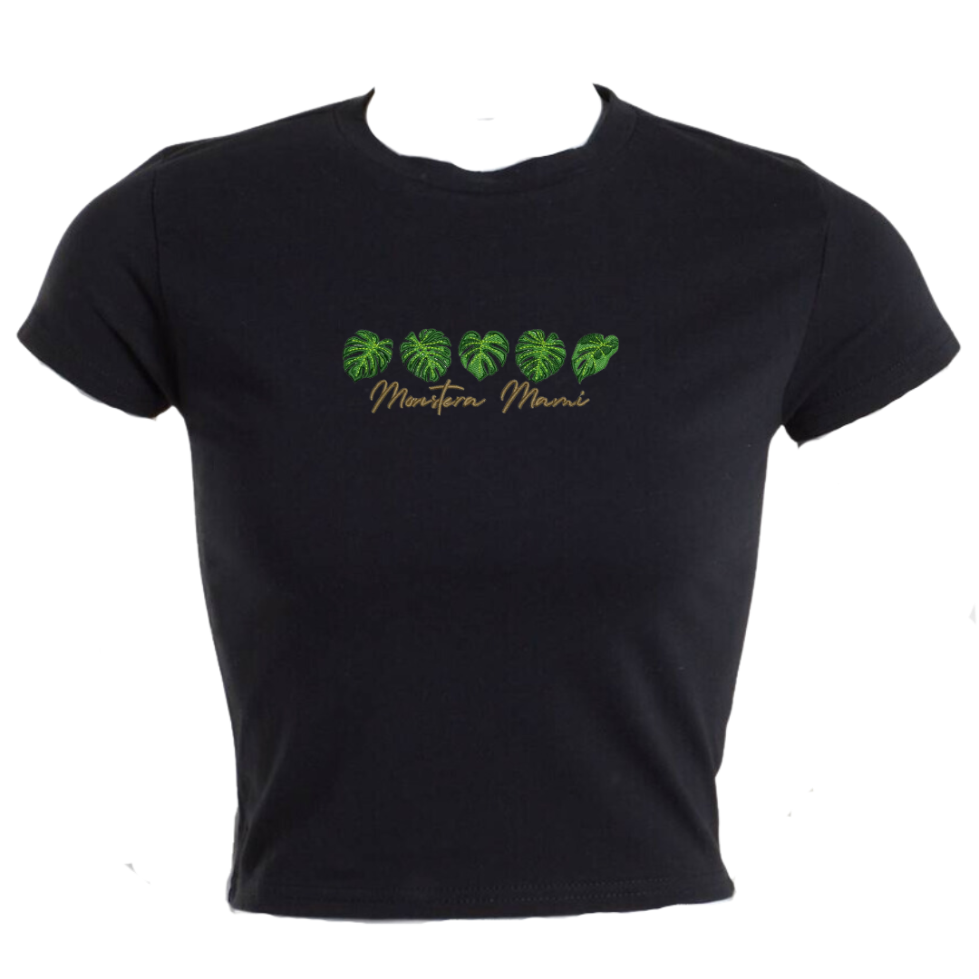 Monstera Mami Cropped Tee