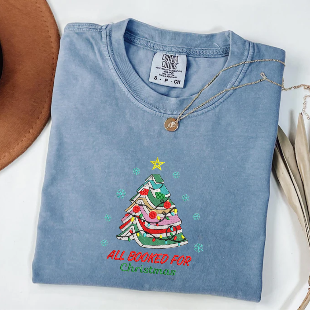 All Booked for Christmas Tee