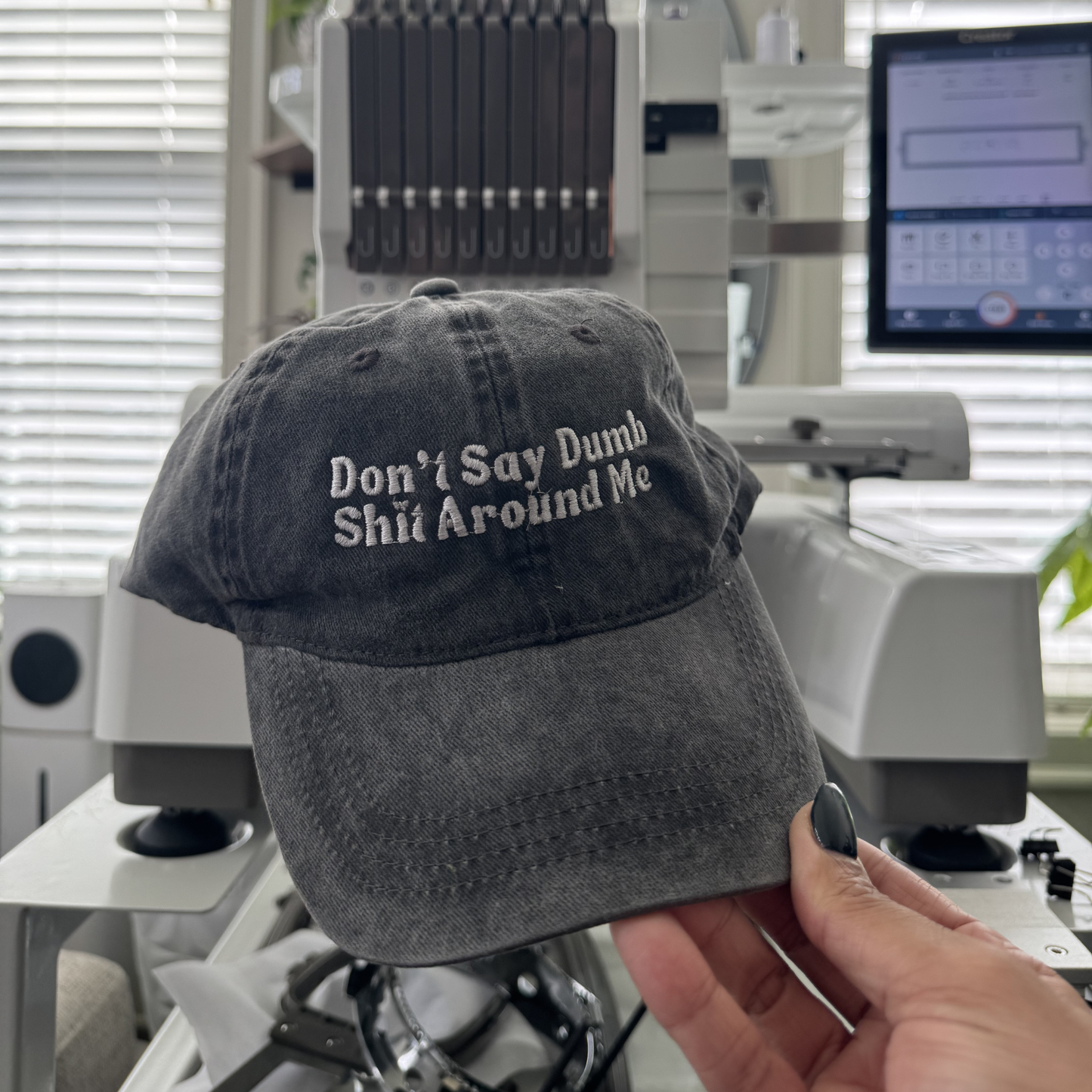 Don't Say Dumb Shit Around Me Dad Hat