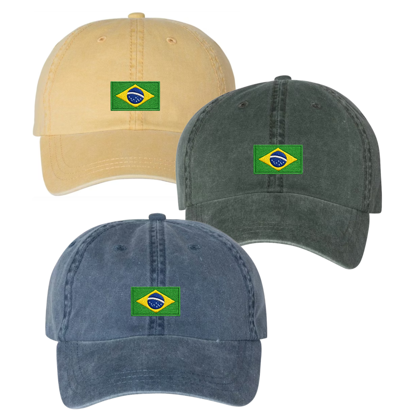 Brazil Flag Dad Hat