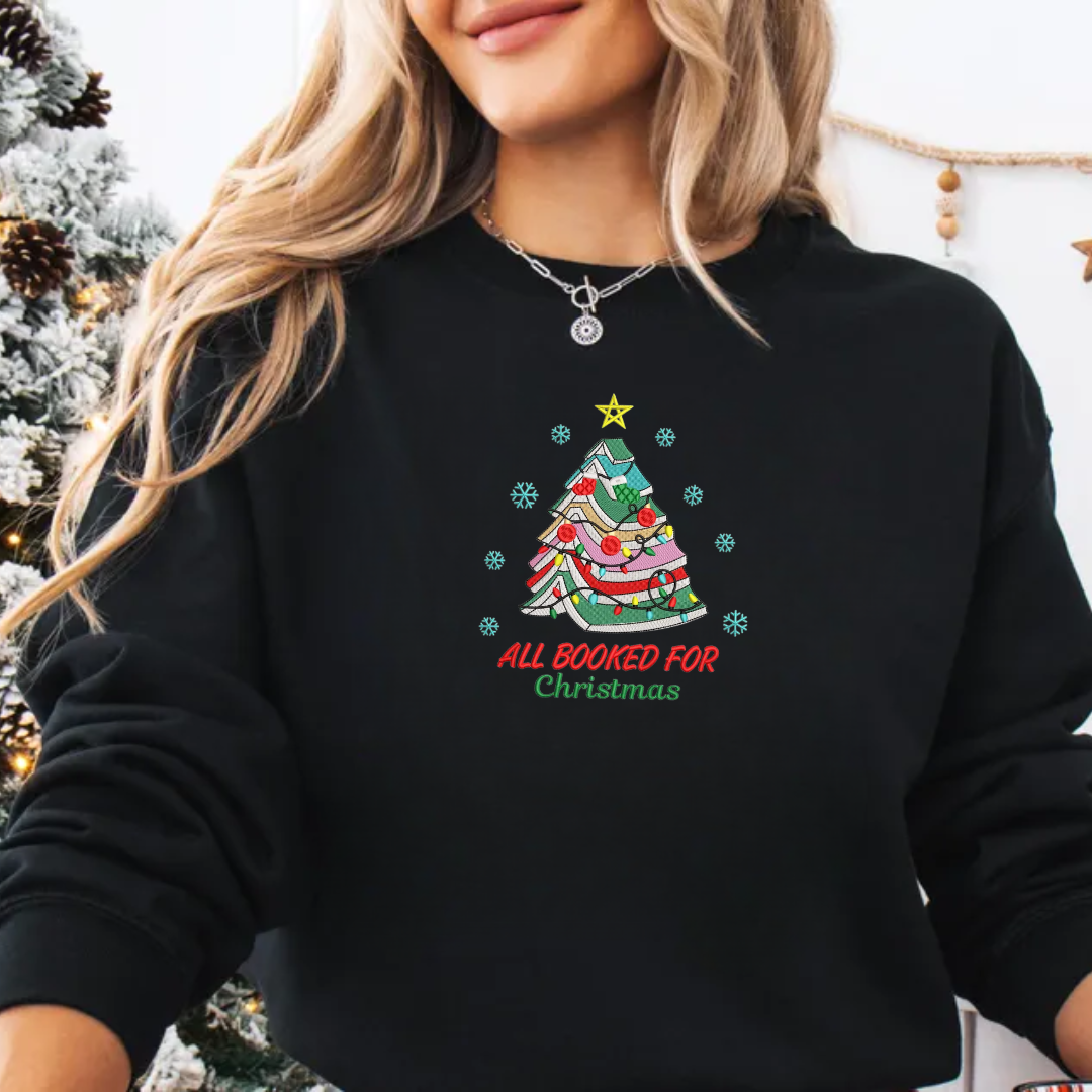 All Booked for Christmas Crewneck