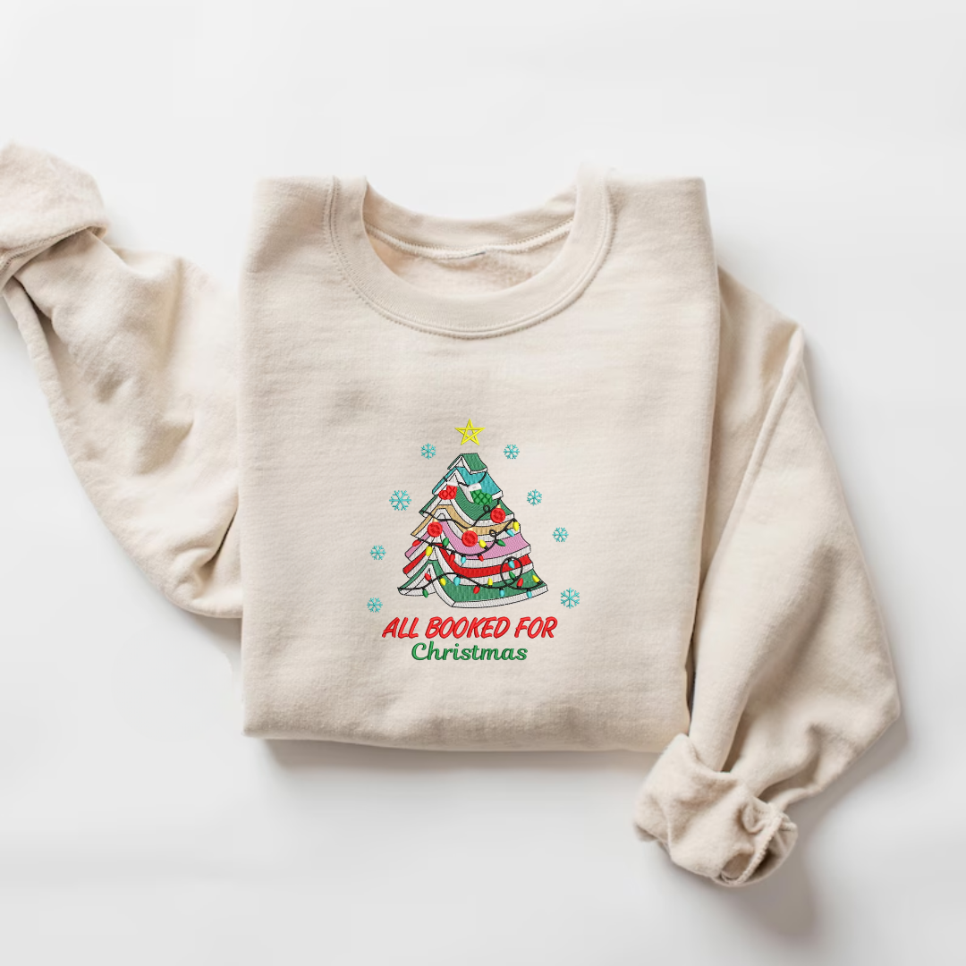 All Booked for Christmas Crewneck