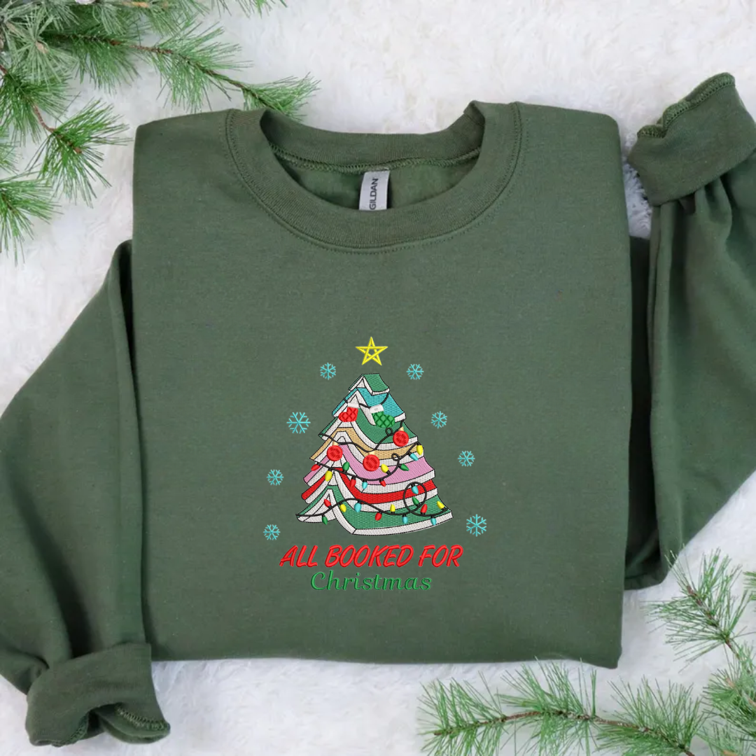 All Booked for Christmas Crewneck