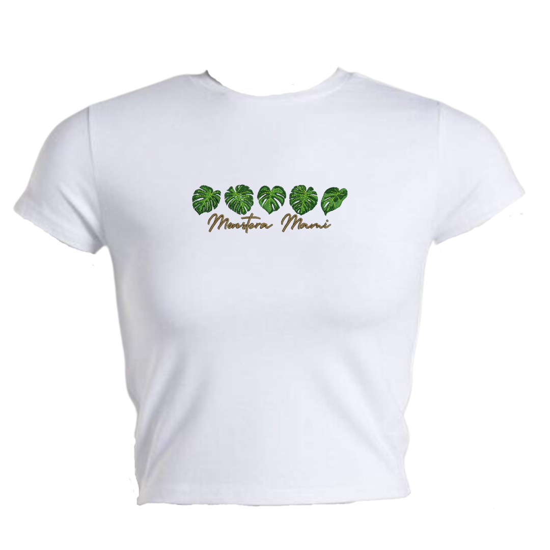 Monstera Mami Cropped Tee