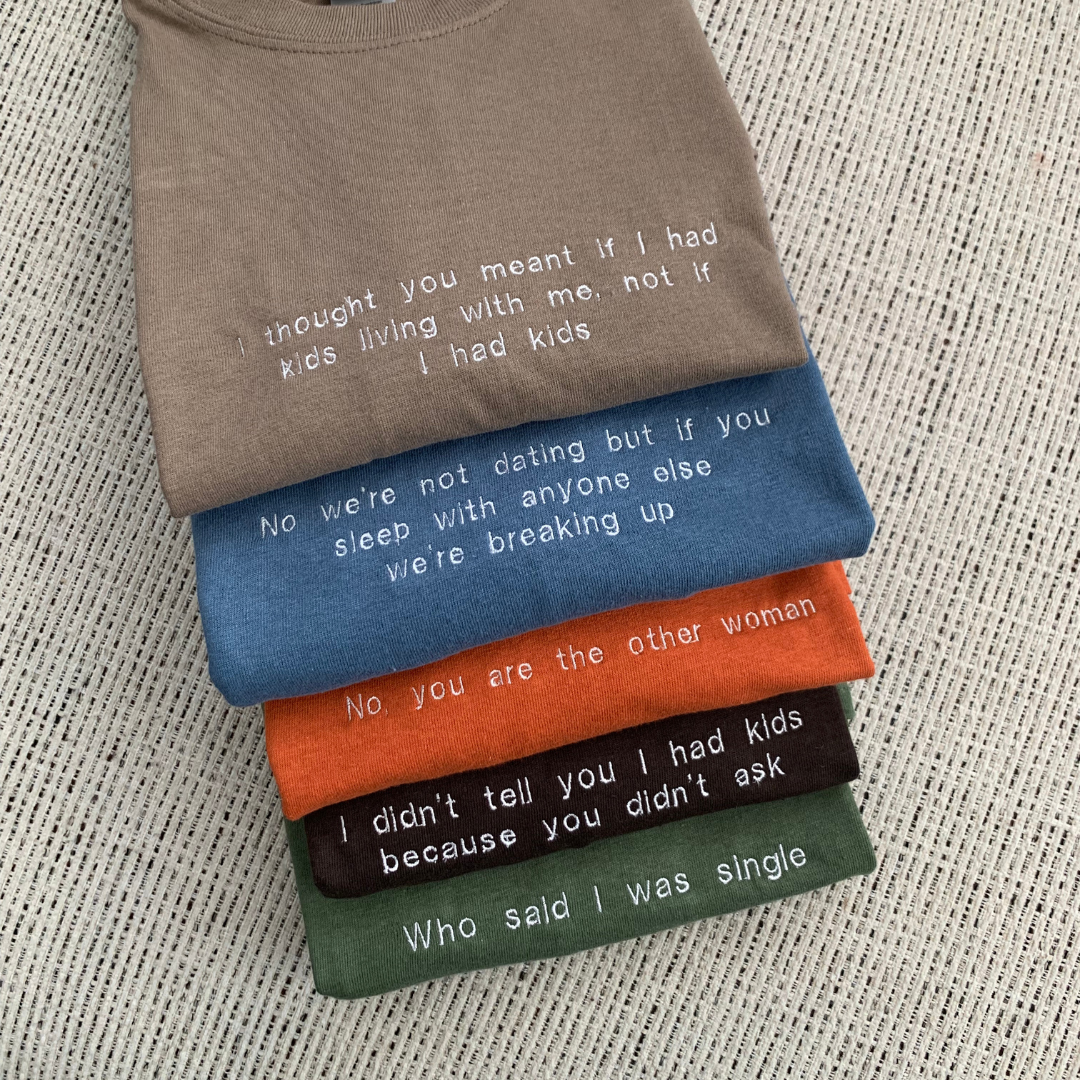 Embroidered Crewneck with Custom Quote