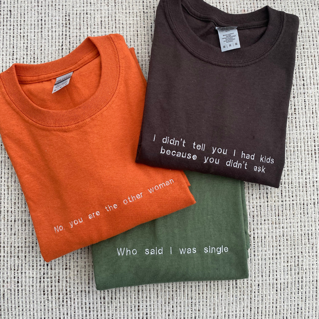 Embroidered Crewneck with Custom Quote