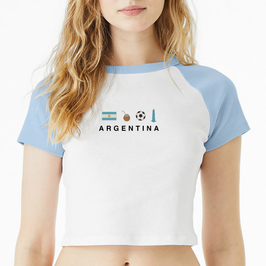 Argentina Icons Embroidered Baby Tee