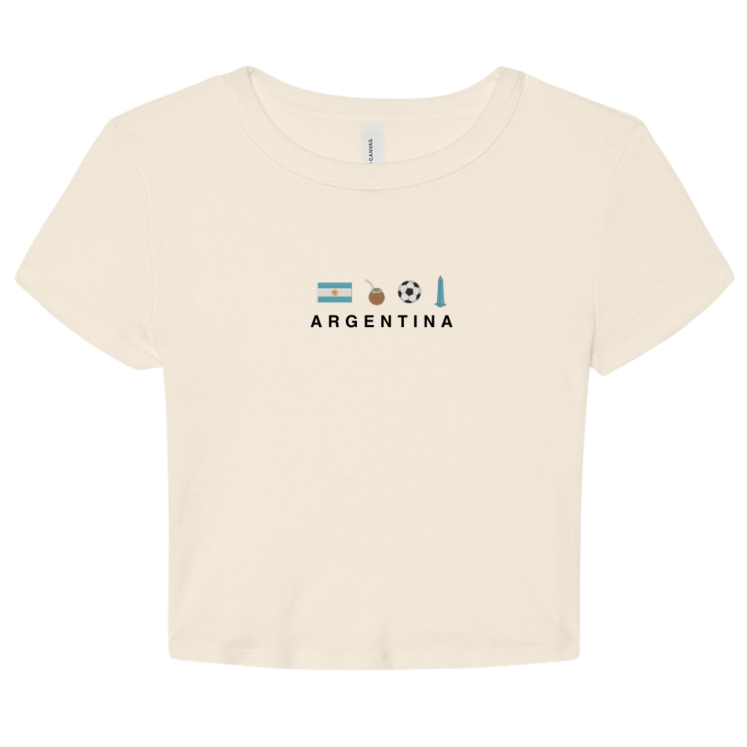 Argentina Icons Embroidered Baby Tee