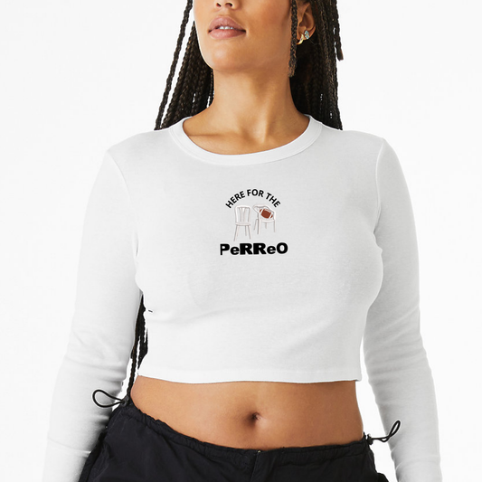 Here For The Perreo Cropped Long Sleeve