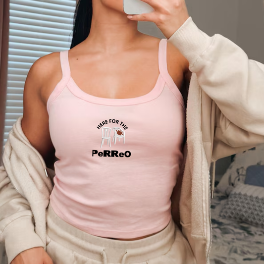 Here Fir The Perreo Cropped Tank