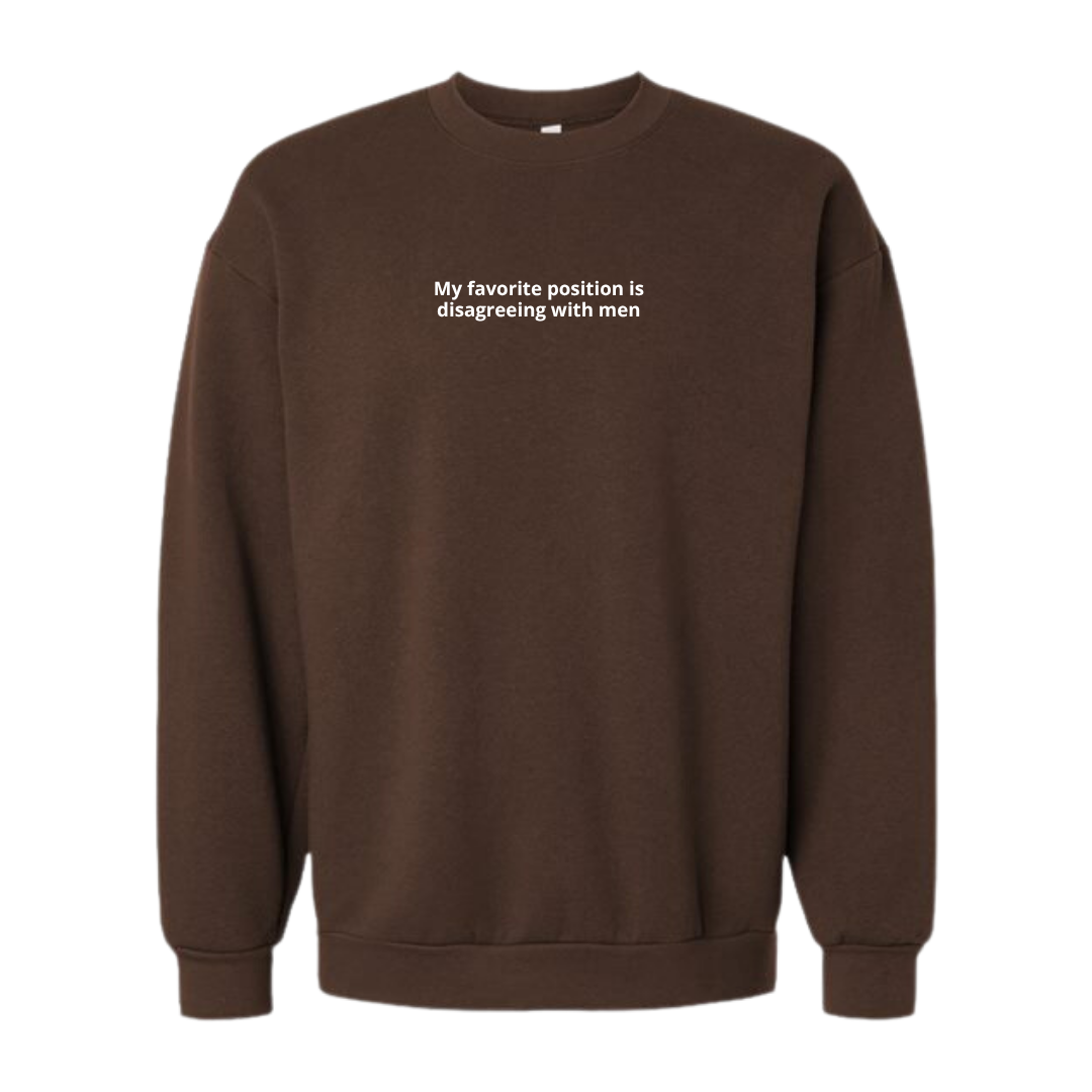Favorite Position Embroidered Crewneck Sweatshirt