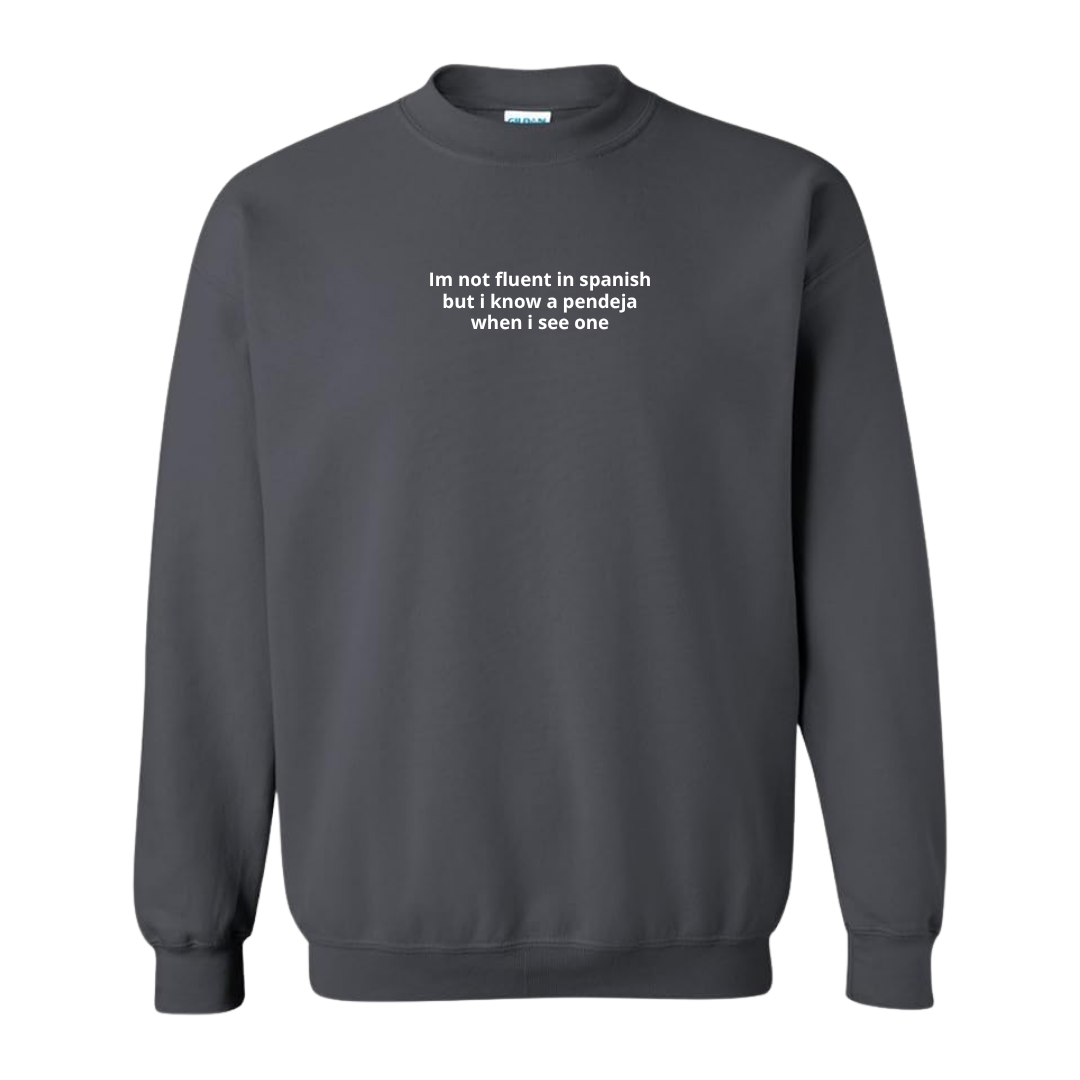 Don't Know Spanish Embroidered Crewneck Sweatshirt