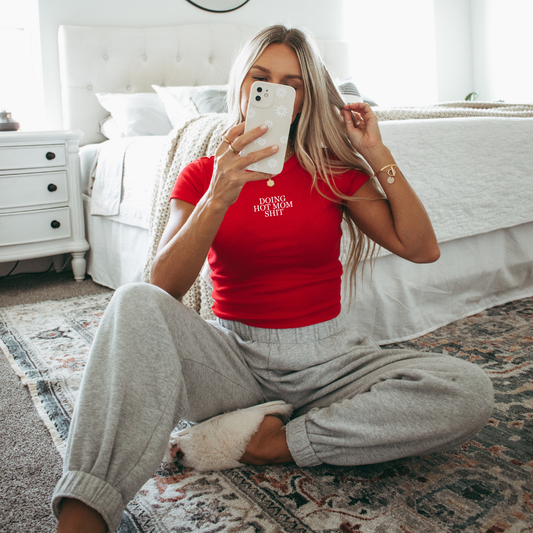 Doing Hot Mom Shit Baby Tee