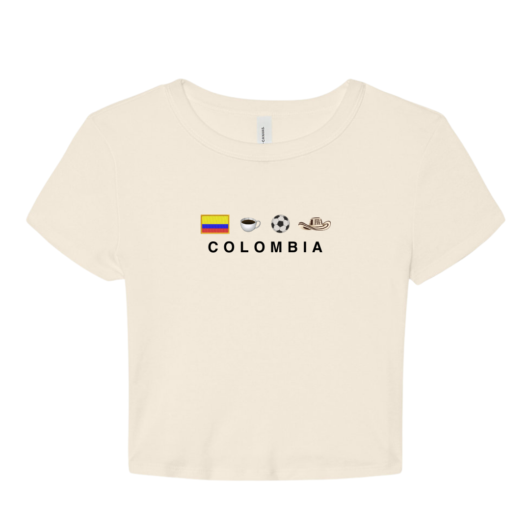 Colombia Icons Embroidered Baby Tee