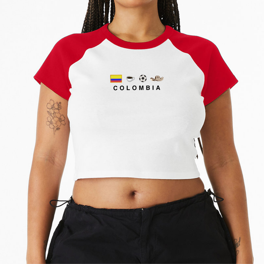 Colombia Icons Embroidered Baby Tee