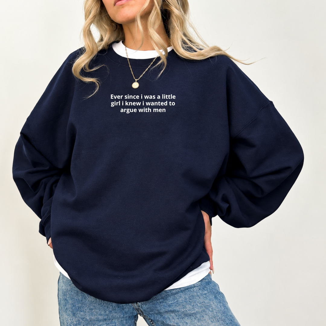 Since A Little Girl Embroidered Crewneck Sweatshirt