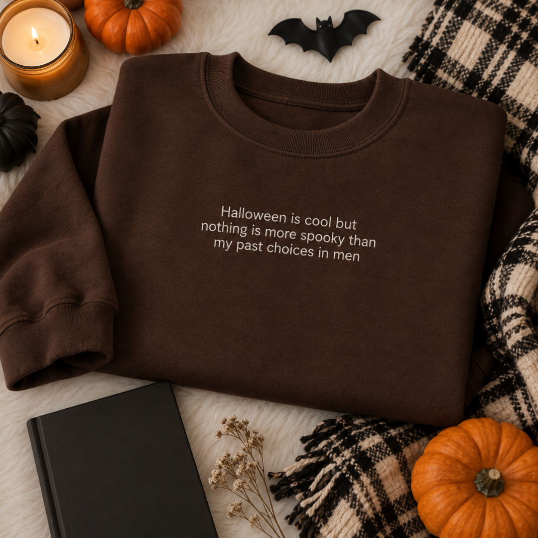 Past Choices in Men Embroidered Crewneck Sweatshirt
