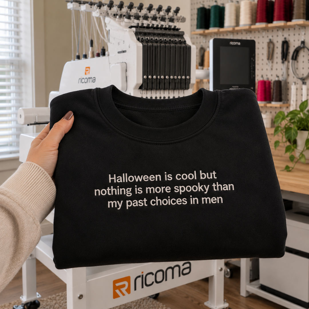 Past Choices in Men Embroidered Crewneck Sweatshirt