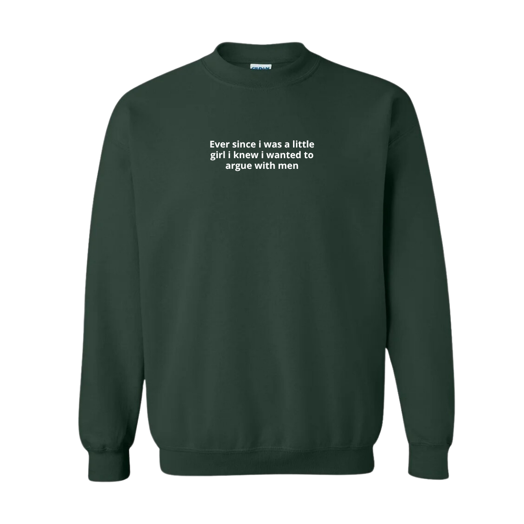 Since A Little Girl Embroidered Crewneck Sweatshirt