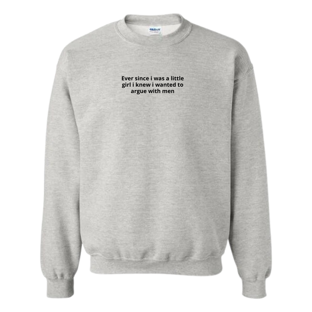Since A Little Girl Embroidered Crewneck Sweatshirt