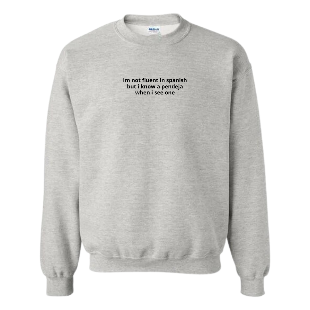 Don't Know Spanish Embroidered Crewneck Sweatshirt