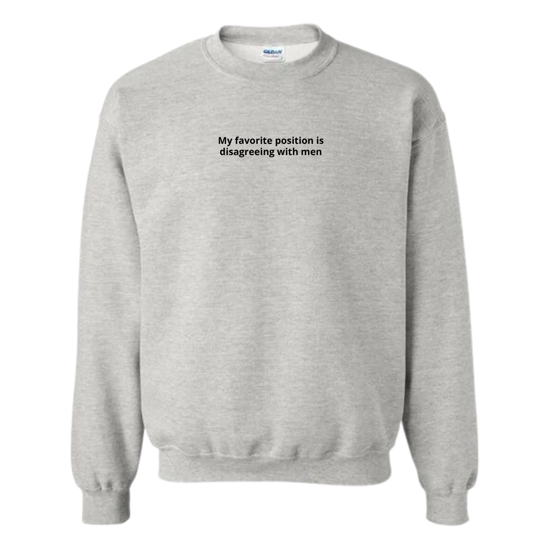 Favorite Position Embroidered Crewneck Sweatshirt