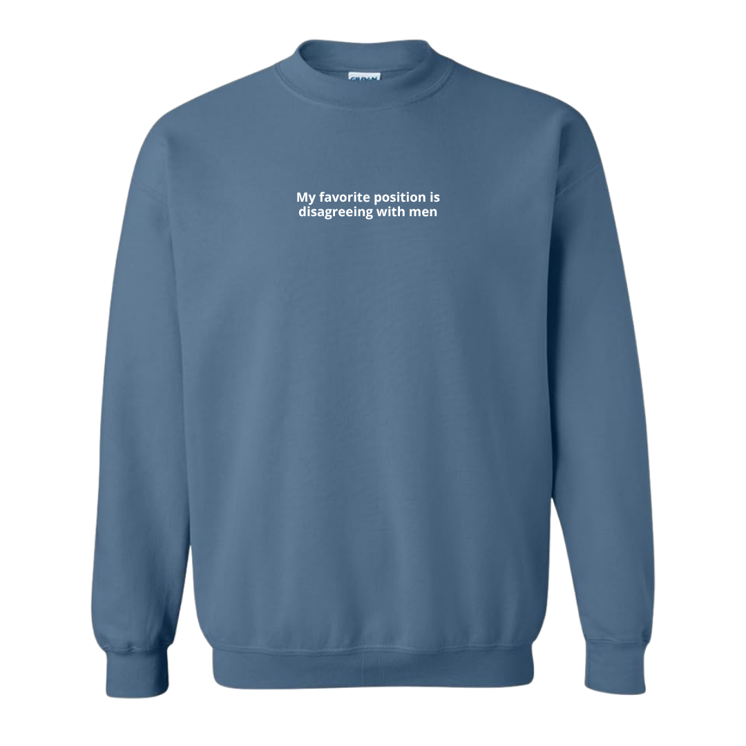 Favorite Position Embroidered Crewneck Sweatshirt