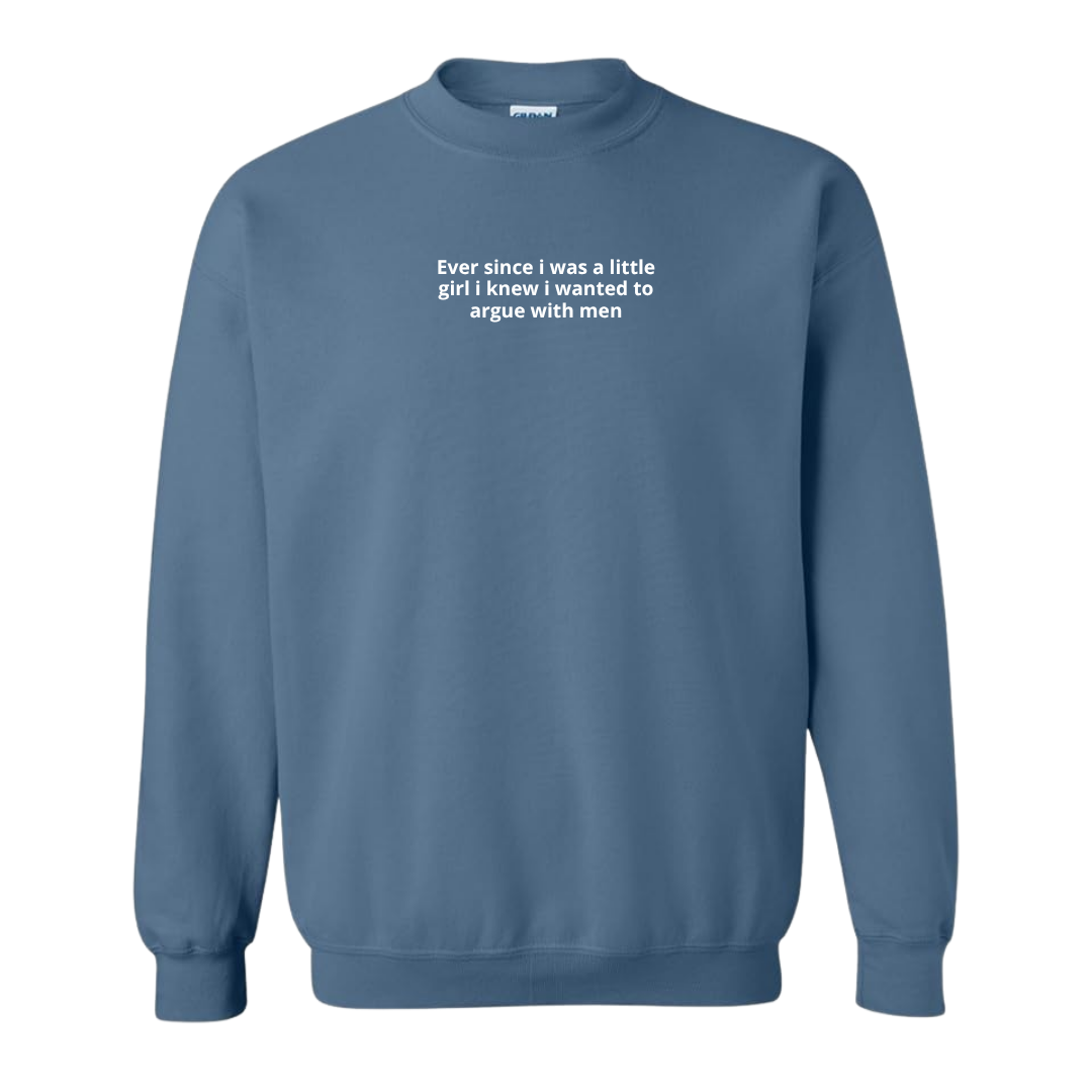 Since A Little Girl Embroidered Crewneck Sweatshirt