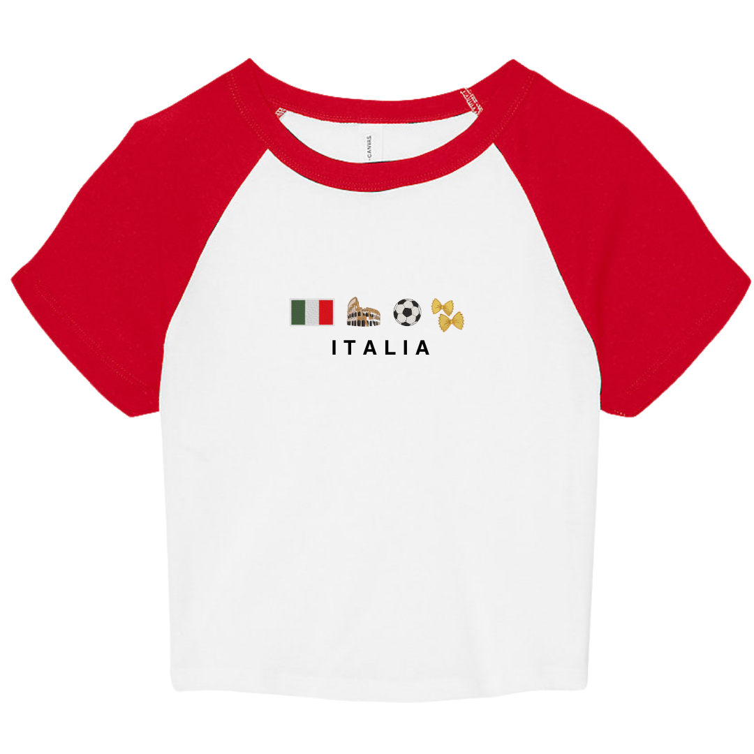 Italy Icons Embroidered Baby Tee