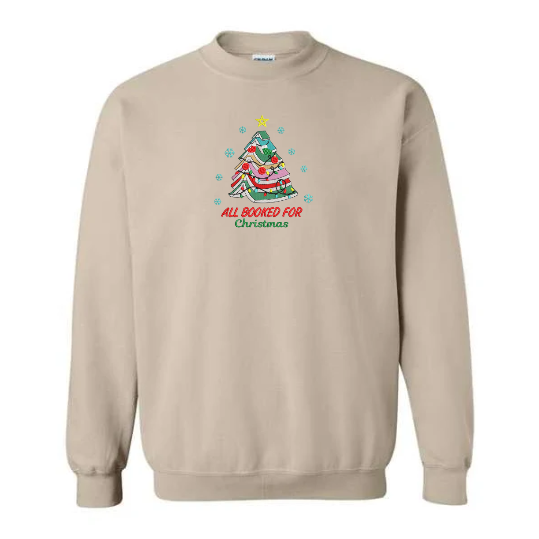 All Booked for Christmas Crewneck