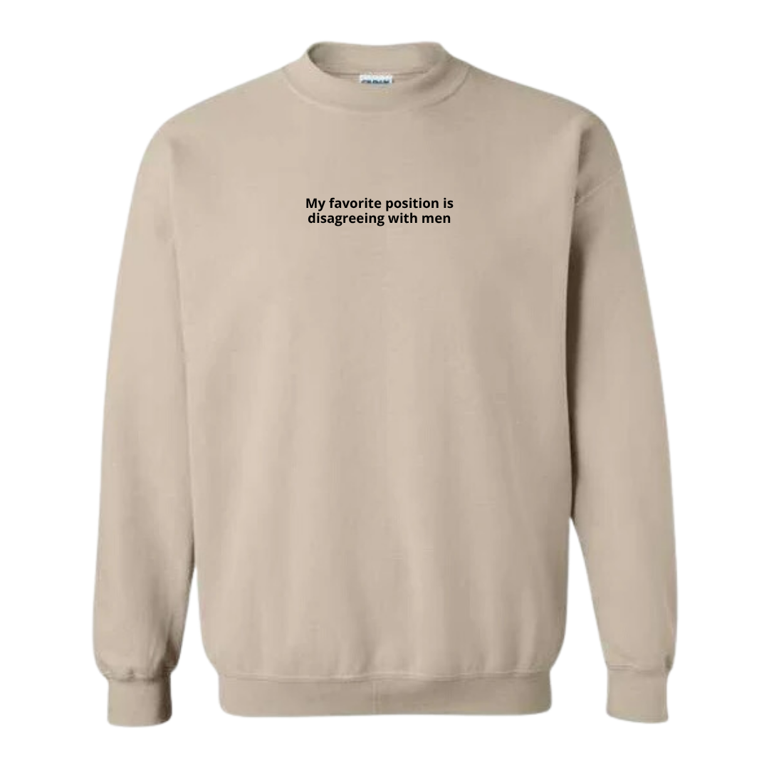 Favorite Position Embroidered Crewneck Sweatshirt