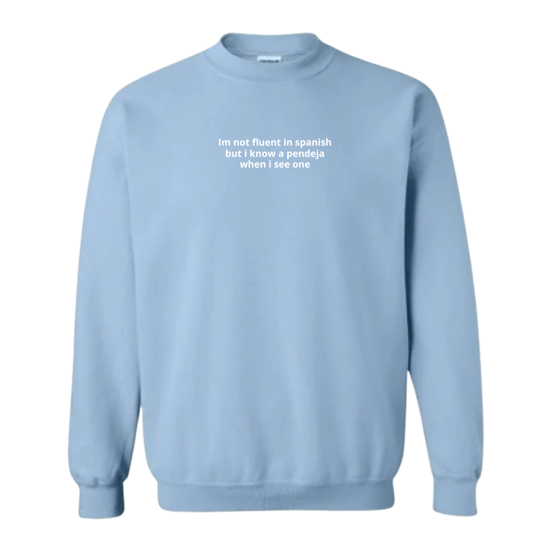 Don't Know Spanish Embroidered Crewneck Sweatshirt