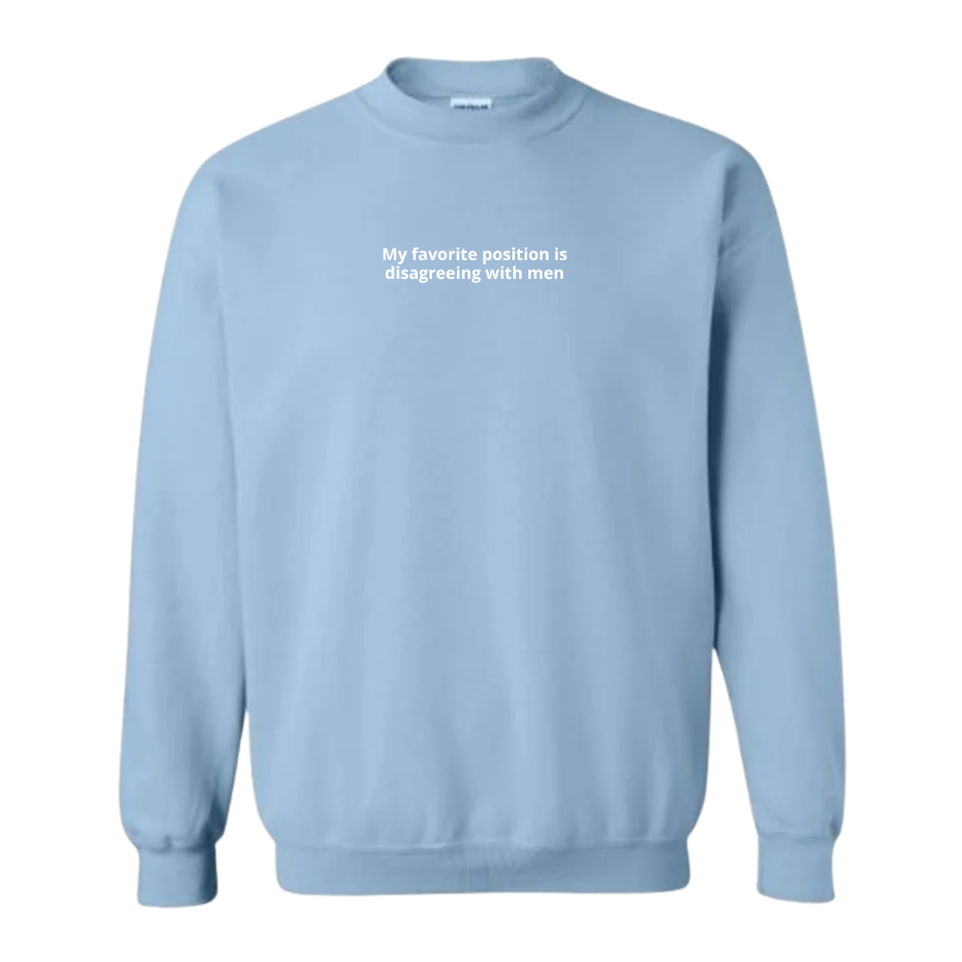 Favorite Position Embroidered Crewneck Sweatshirt